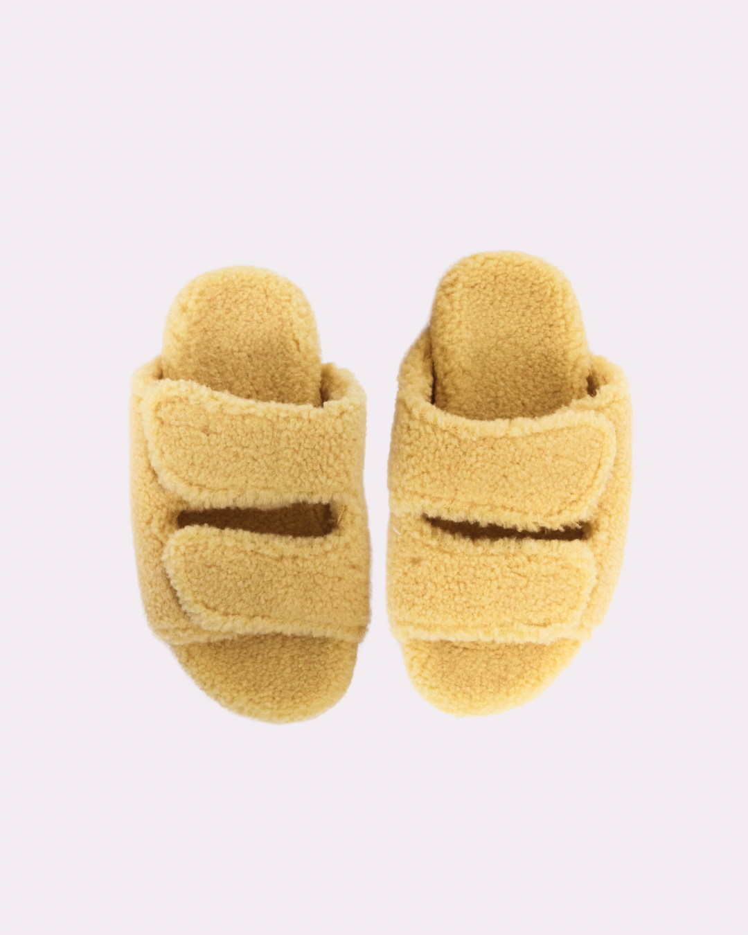 Yellow Shearling sandals