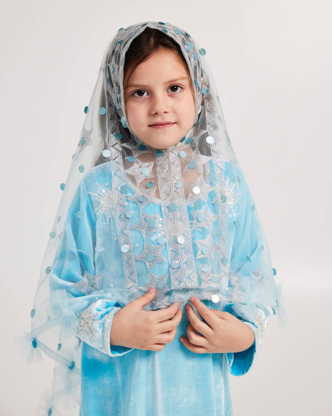 Star blue Bukhnaq with bag