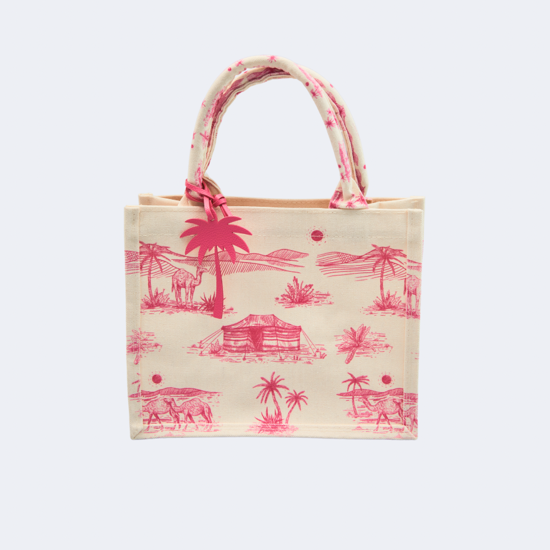 Mini pink tote bag