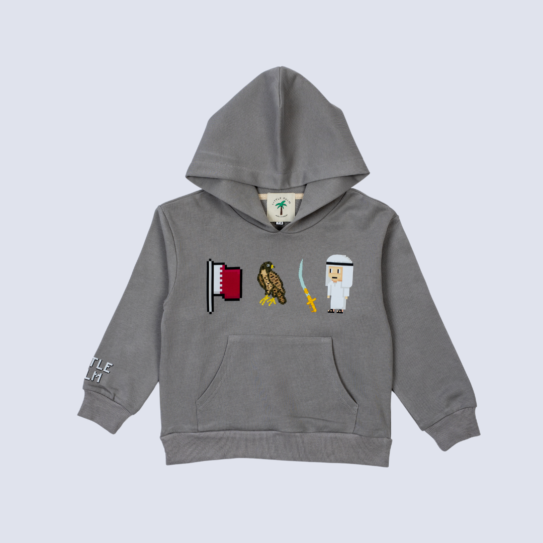 Pixelated Grey Hoodie