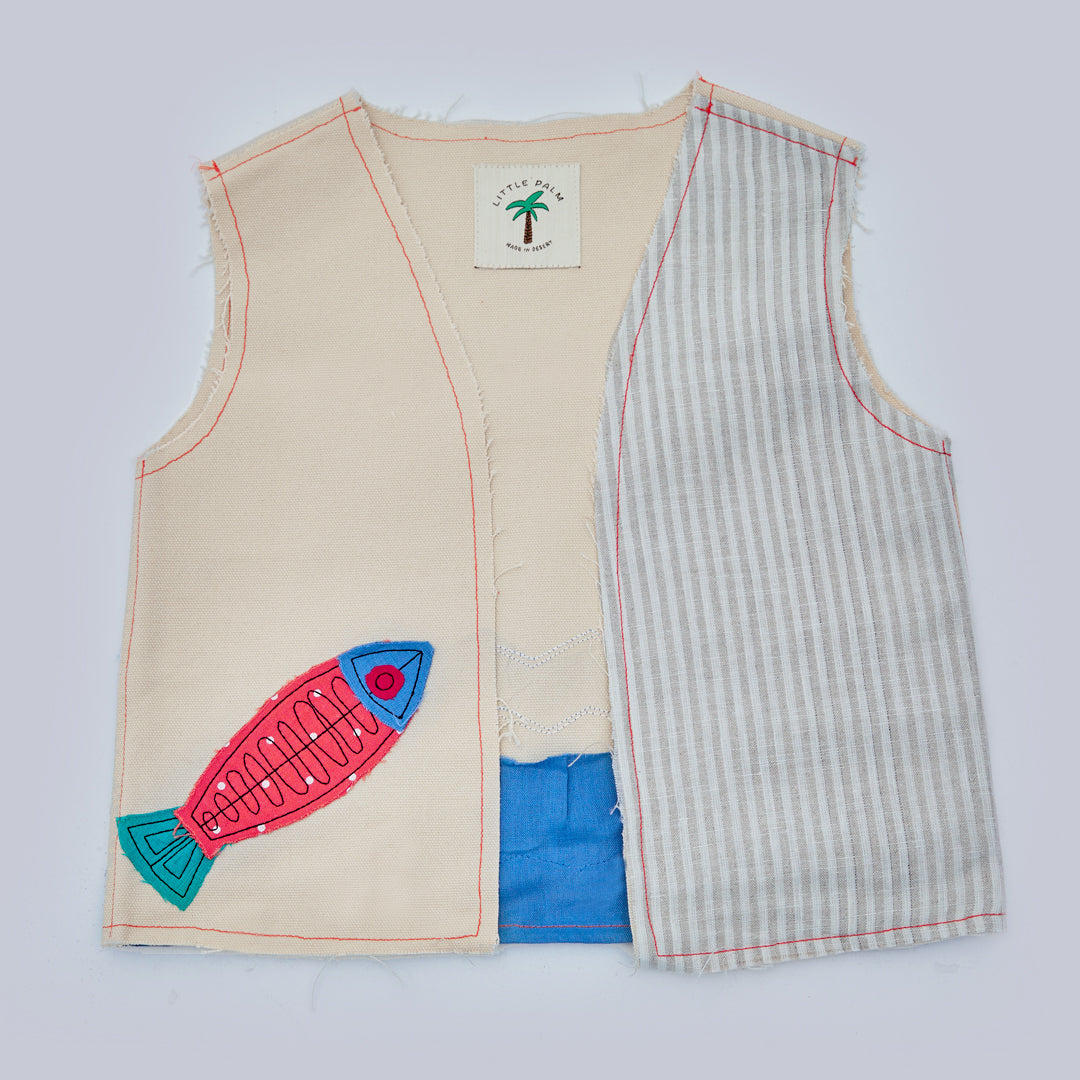 Under The Sea Boy Vest with fish bag