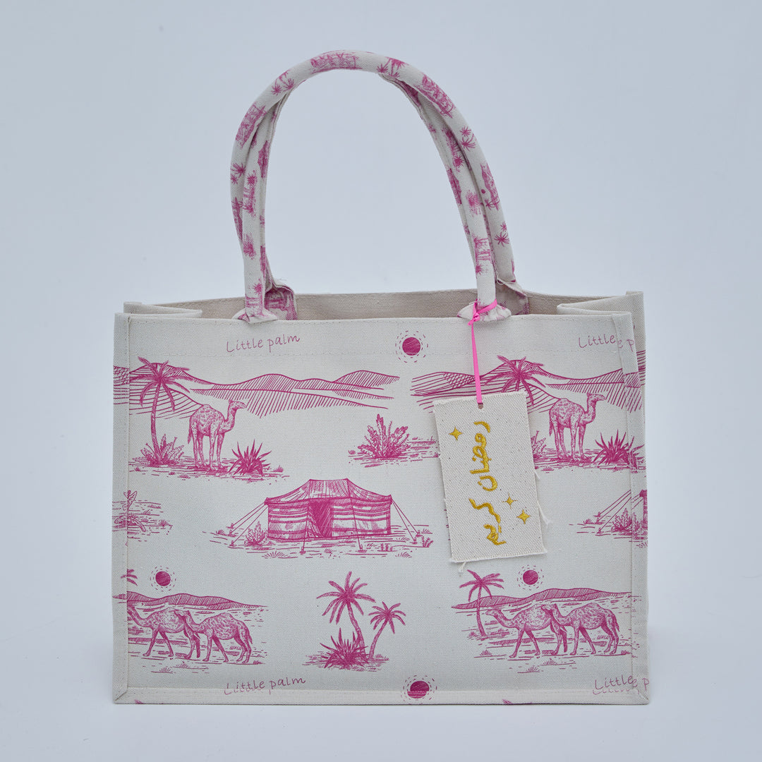 Pink tote bag